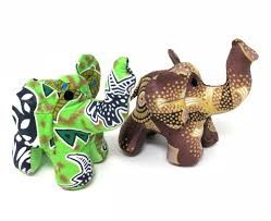 Kente Elephant Duo