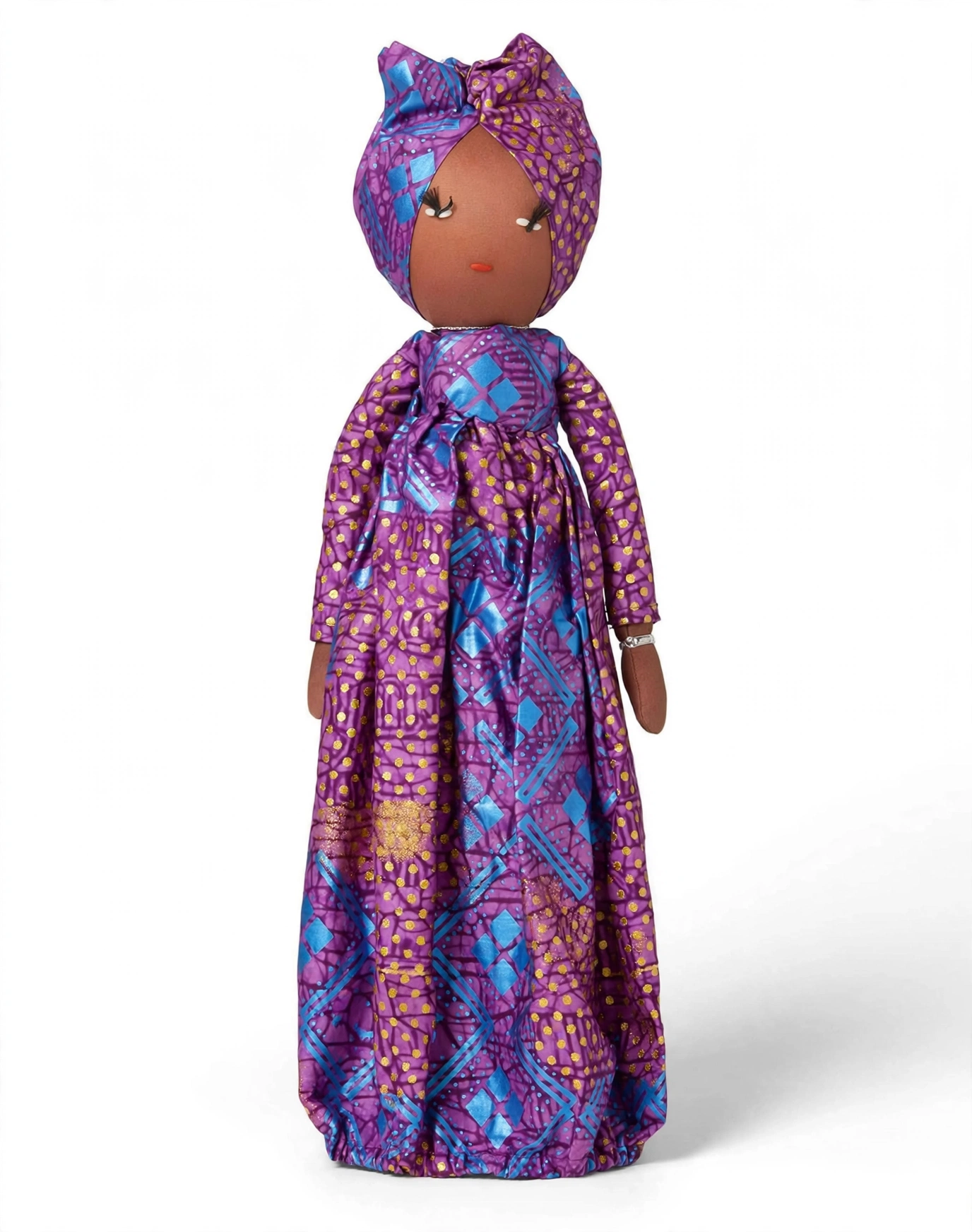Ama in Purple Wax Print